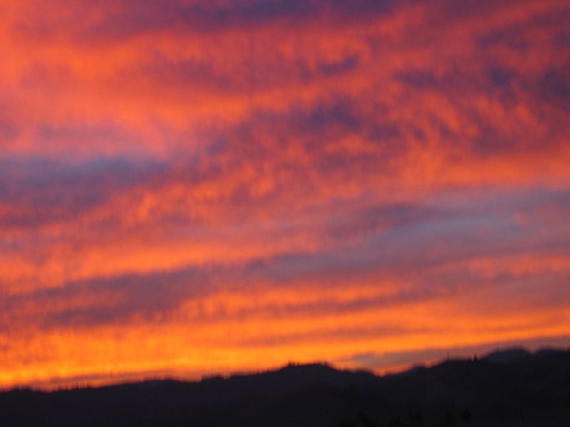 sunset from car at 80mph